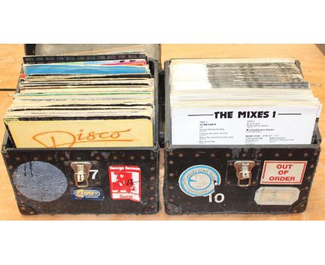 A large collection of 12" vinyl, many being 1990s DJ Members Only mix records, together with various disco and funk records, 