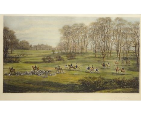 After Godfrey Douglas Giles (British 1857-1941): 'The Duke of Beaufort's Fending for a Fox in Estcourt Park' and 'Going to th