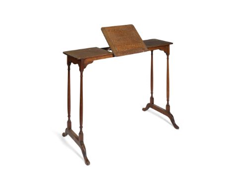 VICTORIAN MAHOGANY ARMCHAIR WRITING TABLE 19TH CENTURY the rectangular top with central adjustable writing surface, above sha