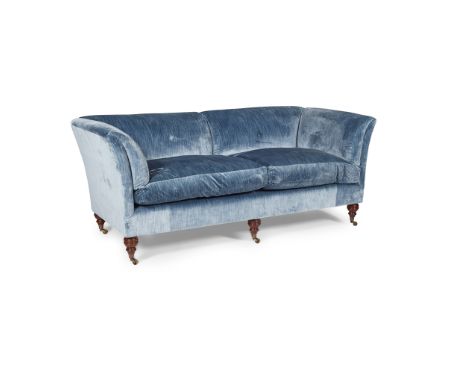 'POMPADOUR' HIGH BACK SOFA, BY BEAUMONT &amp; FLETCHER MODERN the straight back and squab cushion arms above loose cushion se