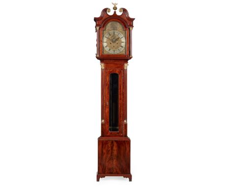 SCOTTISH GEORGE III MAHOGANY LONGCASE CLOCK, WILLIAM PHILIP, EDINBURGH LATE 18TH CENTURY the swan neck pediment with brass ro