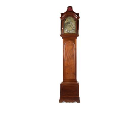 GEORGE III MAHOGANY LONGCASE CLOCK, BY JOSEPH HERRING, LONDON EARLY 19TH CENTURY the twin-train movement striking a bell, wit