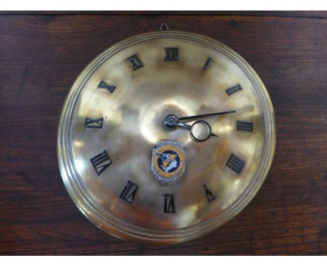 A wall clock made from a car hub cap with applied badge - Diameter 20 cm 