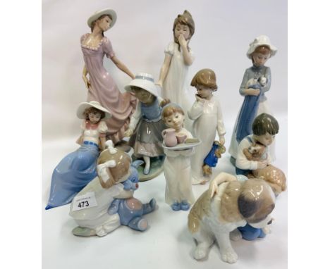 Collection of Nao porcelain figurines