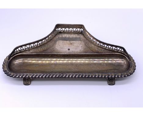 Silver ink stand Birmingham Weight - 195g