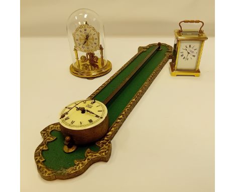 Vintage German Saw Clock, Vintage Brass Carriage and a Koma Dome quartz clock