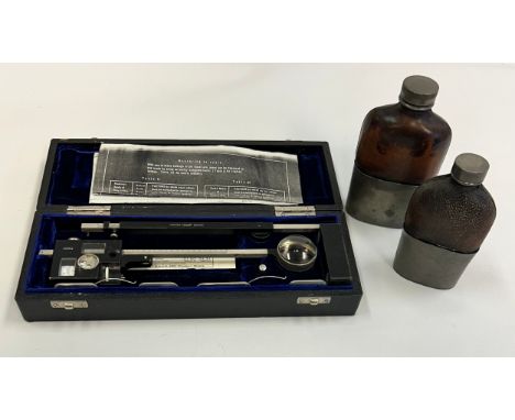 A Haff Planimeter No.315 - serial No.32952, used for chart measuring complete set in its original fitted felt box, together w