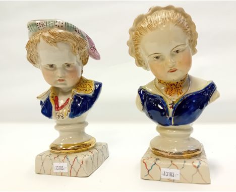 Pair of 19th Century Staffordshire Children Figures