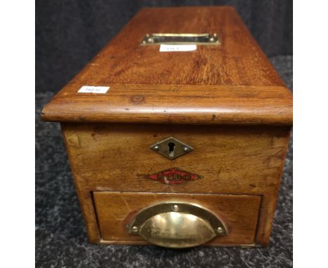NUBO Vintage Oak Cash draw with brass fixings.