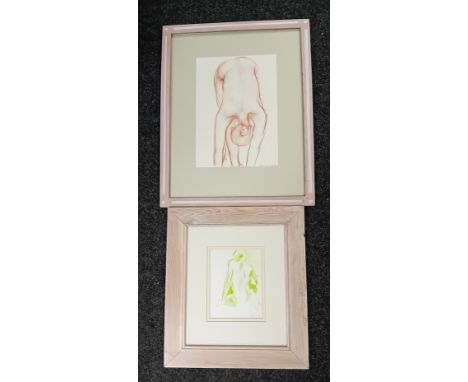 2 Artworks;Z.Spiron - Coloured pencil drawing ''Nude Still life'', signed and date 1998.Red chalk still life, signed.