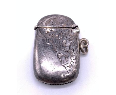 Silver vesta case by Smith & Bartlam, Birmingham Weight - 12.98g