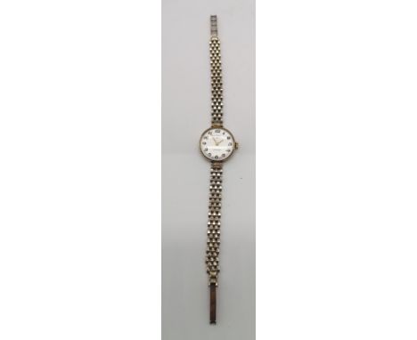 Rotary Ladies 9ct Gold Watch, in working condition, inscription to the back, combined weight 16g.