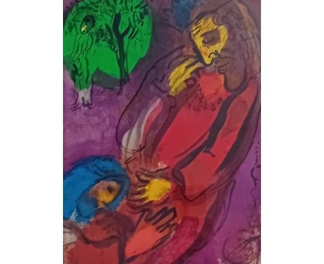 Marc Chagall (1887-1985)Lithograph titled ''David and Absalom'', dated 1956.[60x29cm]