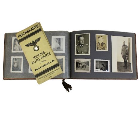 Photoalbum Reicharbeitsdienst, Deutsches Reich 1933 - 1945, mit ca. 160 Photos (2 eingeklebte Papierbilder mit Darstellung de