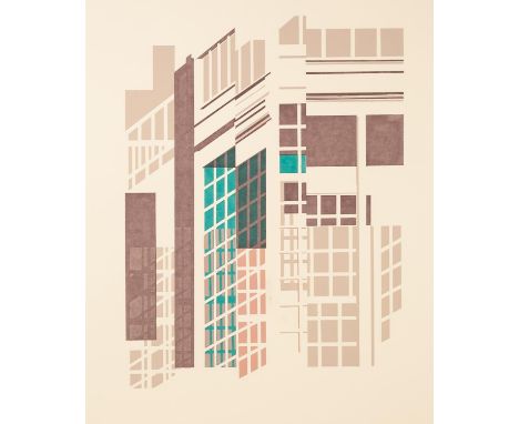 NORMAN JAQUES (1922-2014) TWO UNSIGNED COLOUR PRINTS Abstract Architecture 14 ½? X 12? (36.8cm x 30.5cm), numbered 7/12 16? x