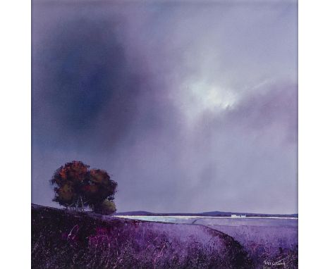 BARRY HILTON (b.1941) ARTIST SIGNED LIMITED EDITION COLOUR PRINT ?Lavender Skies?, (36/195), no certificate 16? x 16? (40.7cm
