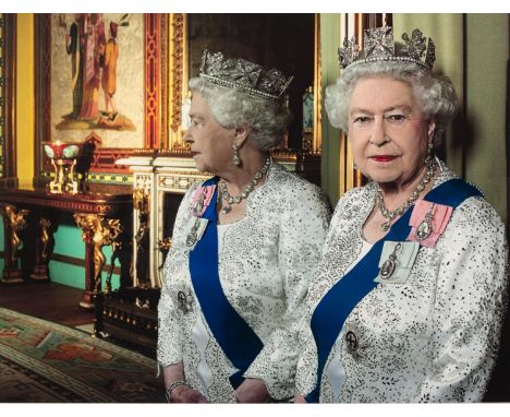 JOHN SWANNELL (b.1946) ARTIST SIGNED LIMITED EDITION COLOUR PHOTOGRAPHIC PRINT ?Her Majesty Queen Elizabeth II?, (7/10), with