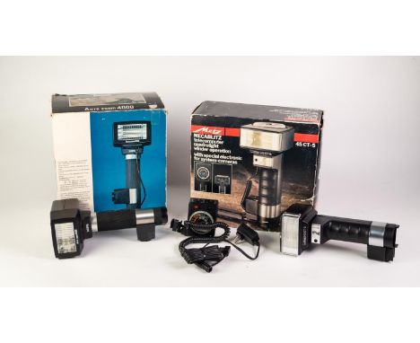 SUNPAK AUTO ZOOM 4000 ELECTRONIC COMPUTER FLASH UNIT, together with a MECABLITZ 45 CT-5 FLASH UNIT, with instruction booklet,