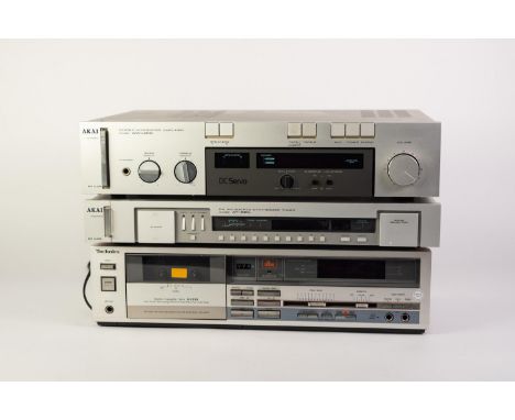 HI-FI STEREO SEPERATES. AKAI Stereo Integrated Amplifier model AM-U310; AKAI QUARTZ SYNTHESIZER TUNER model AT S61L, together