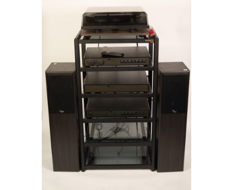 NAIM THREE PIECE STACKABLE HI-FI SYSTEM, comprising: NACD3-5 CD PLAYER, NAP 90 POWER AMPLIFIER and NAP 92 PRE-AMPLIFIER, WITH