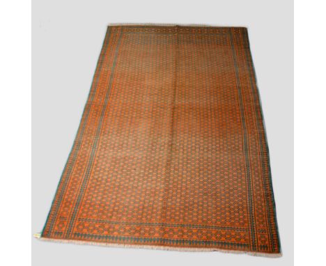 Yazd zilu cotton flatweave carpet, central Persia, second half 20th century, 9ft. 5in. x 5ft. 6in. 2.87m. X 1.68m. Literature