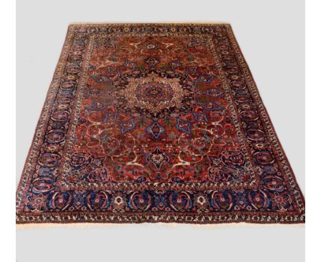 Bakhtiari carpet, Chahar Mahal Valley, south west Persia, circa 1930-40s, 14ft. 11in. x 10ft. 4in. 4.55m. x 3.15m. Small surf