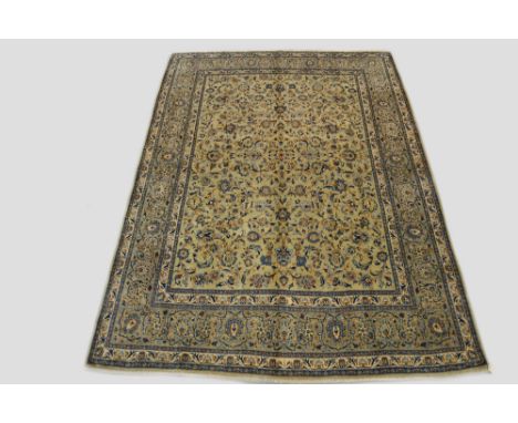 Kashan carpet, west Persia, mid-20th century 11ft. 11in. X 8ft. 8in. 3.62m. X 2.64m. Slight wear in places; small areas of re