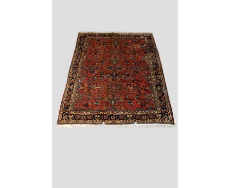 Lilihan carpet, Hamadan area, north west Persia, circa 1930s, 11ft. 9in. X 9ft. 1in. 3.58m. X 2.77m. Some wear in places; sma