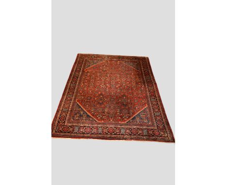 Mahal carpet, north west Persia, circa 1920s, 13ft. 9in. X 10ft. 5in. 4.19m. X 3.17m. Some wear in places.  Overall floral de