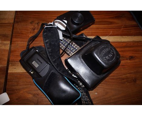 Zenit, Kodak &amp; 1 other vintage camera