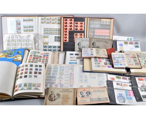 A Large Collection of Various Stamp Albums, Stock Books, Stamp Sheets, Cigarette Card Albums Etc 