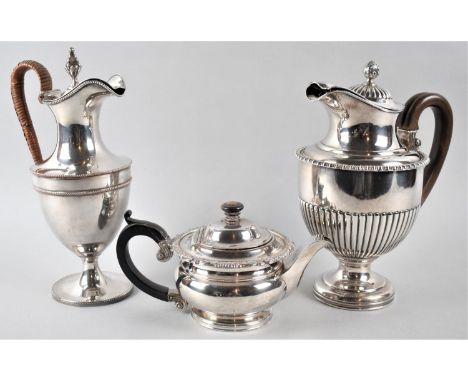 Two Silver Plated Hot water Jugs and a Silver Plated Teapot by Matthew Boulton