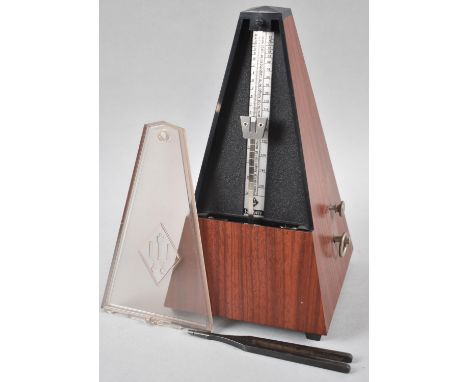 A Modern Wittner Metronome together with a Tuning Fork, Metronome 21cms High 