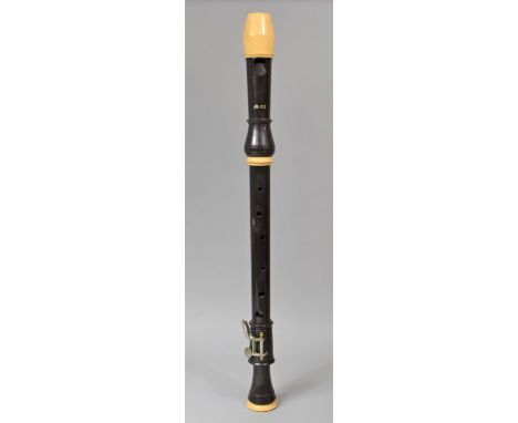 A Vintage Aulos Tenor Recorder, No Case, 64cms Long 