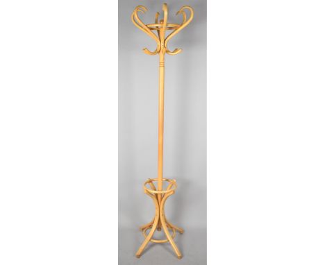 A Modern Bentwood Hat, Coat and Umbrella Stand 