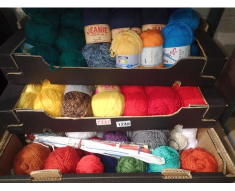 Quantity of mixed knitting wool including double knitting and tapestry kits. Not available for in-house P&amp;P, contact Paul