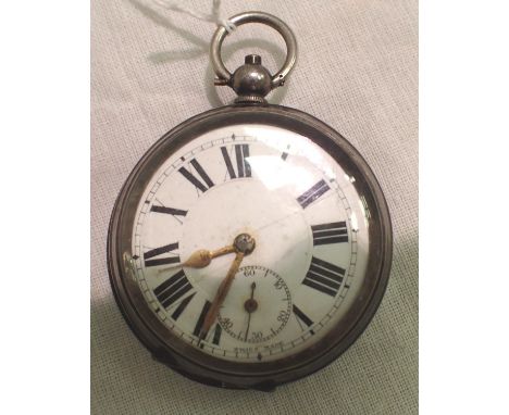 925 silver key wind open face pocket watch. P&amp;P Group 1 (£14+VAT for the first lot and £1+VAT for subsequent lots) 