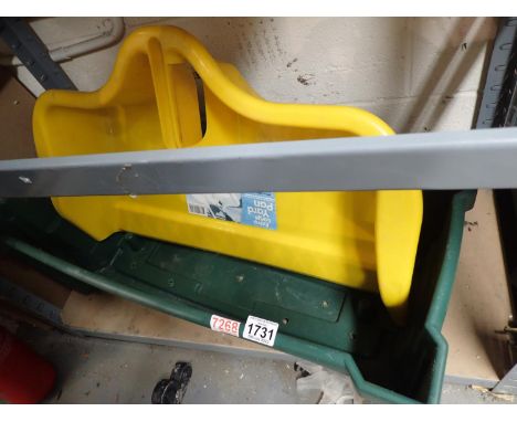 Large plastic garden trough plus extra wide yard pan. Not available for in-house P&amp;P, contact Paul O'Hea at Mailboxes on 