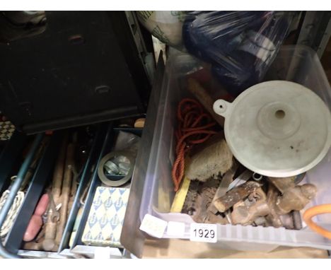 Cantilever  tool box with a further two tool boxes with mixed hand tools. Not available for in-house P&amp;P, contact Paul O'