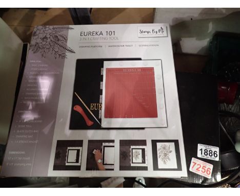 Boxed A4 cutting and embossing machine and a Eureka 101 three in one crafting tool. Not available for in-house P&amp;P, conta