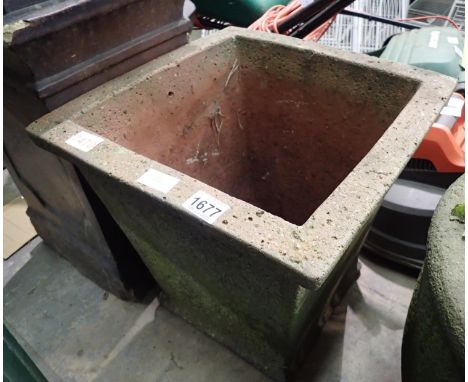Large Stevenage square planter, 40 x 40 x 55 cm H. Not available for in-house P&amp;P, contact Paul O'Hea at Mailboxes on 019