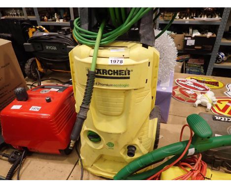 Karcher K4 pressure washer. Power lead present but worn, hose is good but no lance. Not available for in-house P&amp;P, conta