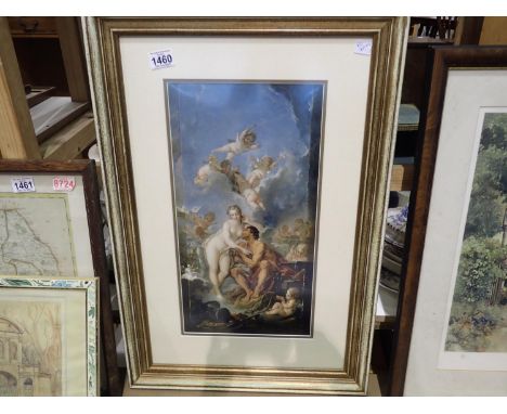Francois Boucher (French, 1703-1770): a modern colour print, Venus and Vulcan, 48 x 25 cm. Not available for in-house P&amp;P