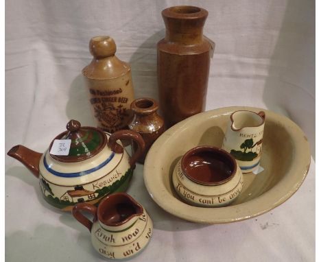 Collection of vintage mottoware etc. Not available for in-house P&amp;P, contact Paul O'Hea at Mailboxes on 01925 659133 