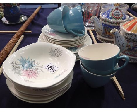 Collection of Midwinter Modern Fashion Shape teaware (24). Not available for in-house P&amp;P, contact Paul O'Hea at Mailboxe