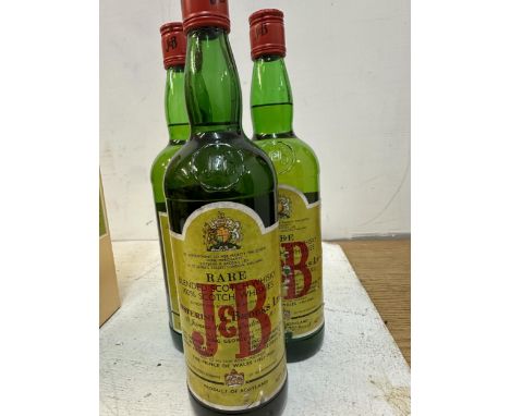 Three bottles of J &amp; B Rare Scotch Whisky, 3 x 75cl 