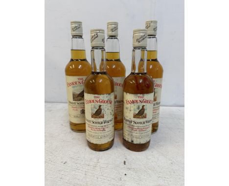Five bottles of The Famous Grouse Finest Scotch Whisky, 2 x 500ml, 3 x 75cl 