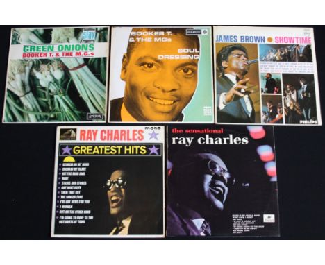 SOUL/FUNK - Great collection of 5 x original LP's. Titles are James Brown - Showtime (Philips BL 7360 - VG/VG+), Booker T. & 