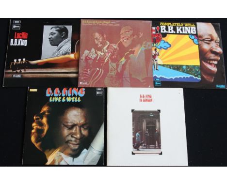 B. B. KING - Collection of 5 x original title LP's. Albums are Lucille (original green/black Stateside SL 10272 - stunning Ex