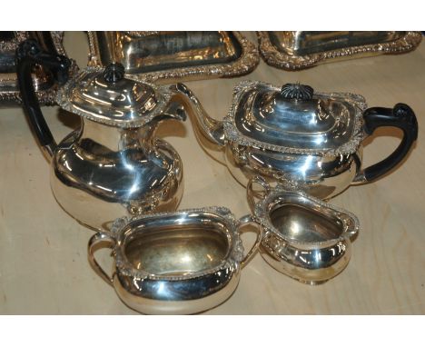 A silver plated four piece tea service Condition Report: Available upon request